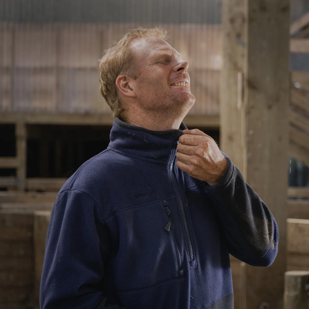 Quest Fleece 1/2 Zip Top Dark Navy - Image 3