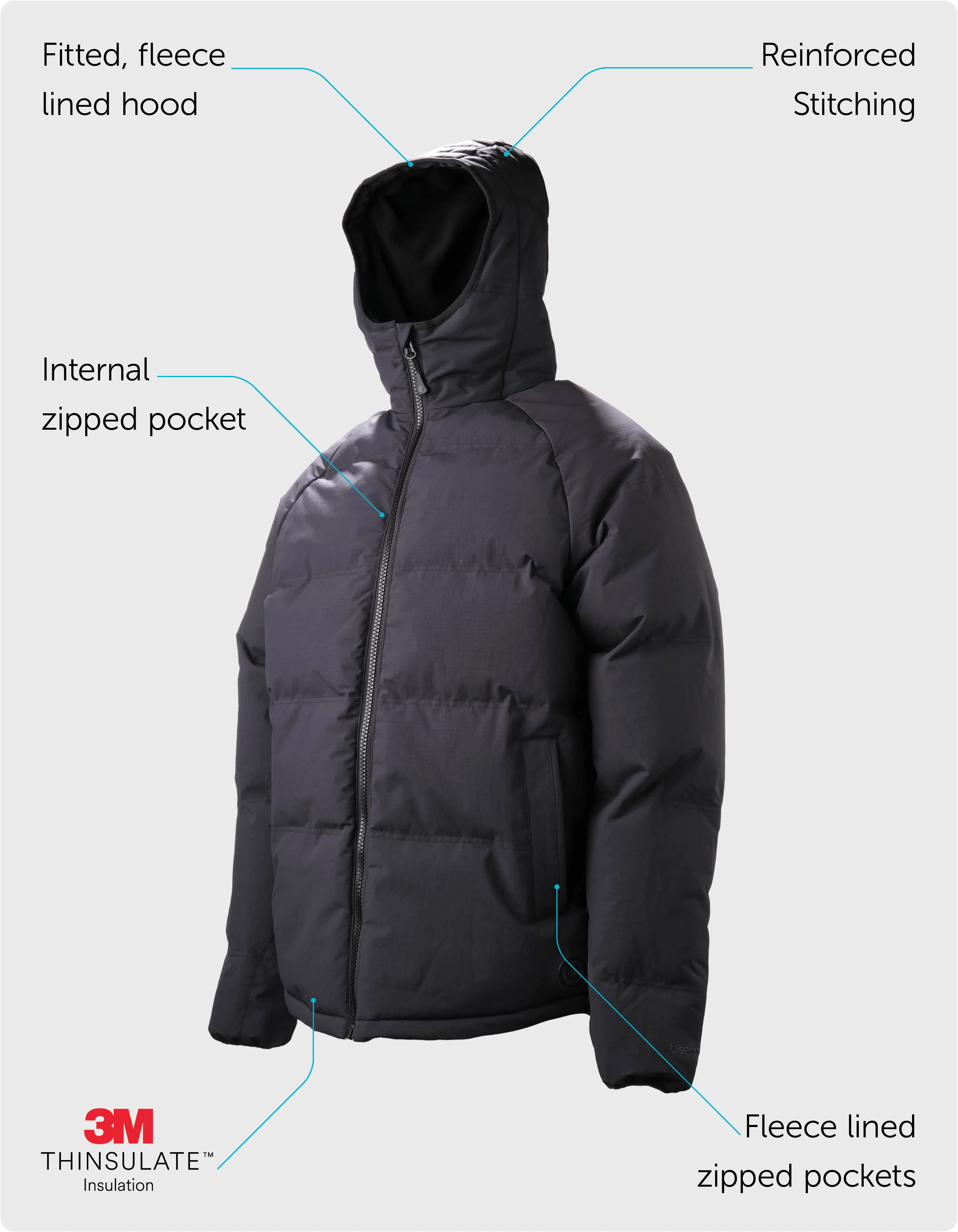 Rugged Mens Insulated Jacket - Image 5