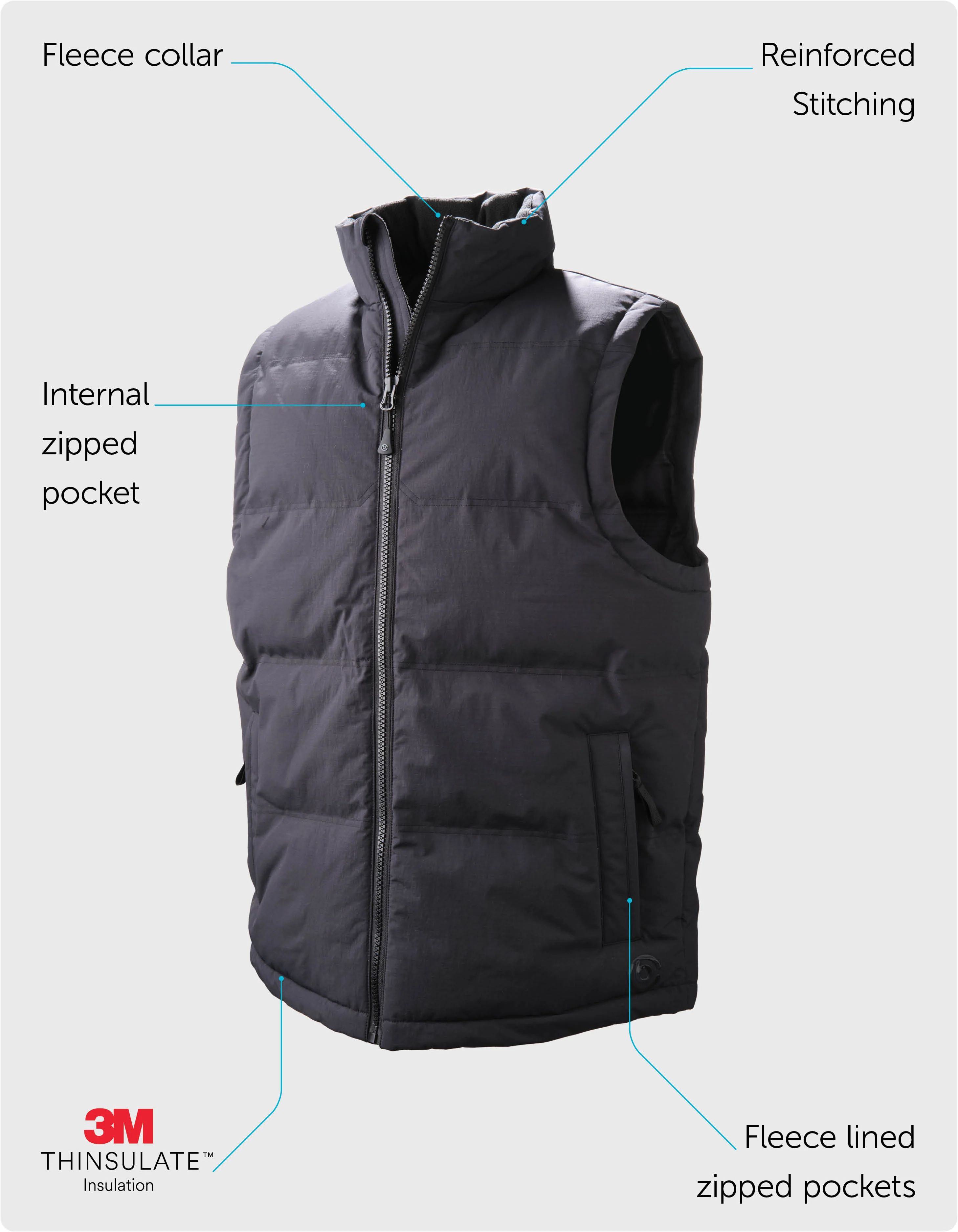 Rugged Mens Insulated Vest - Image 5