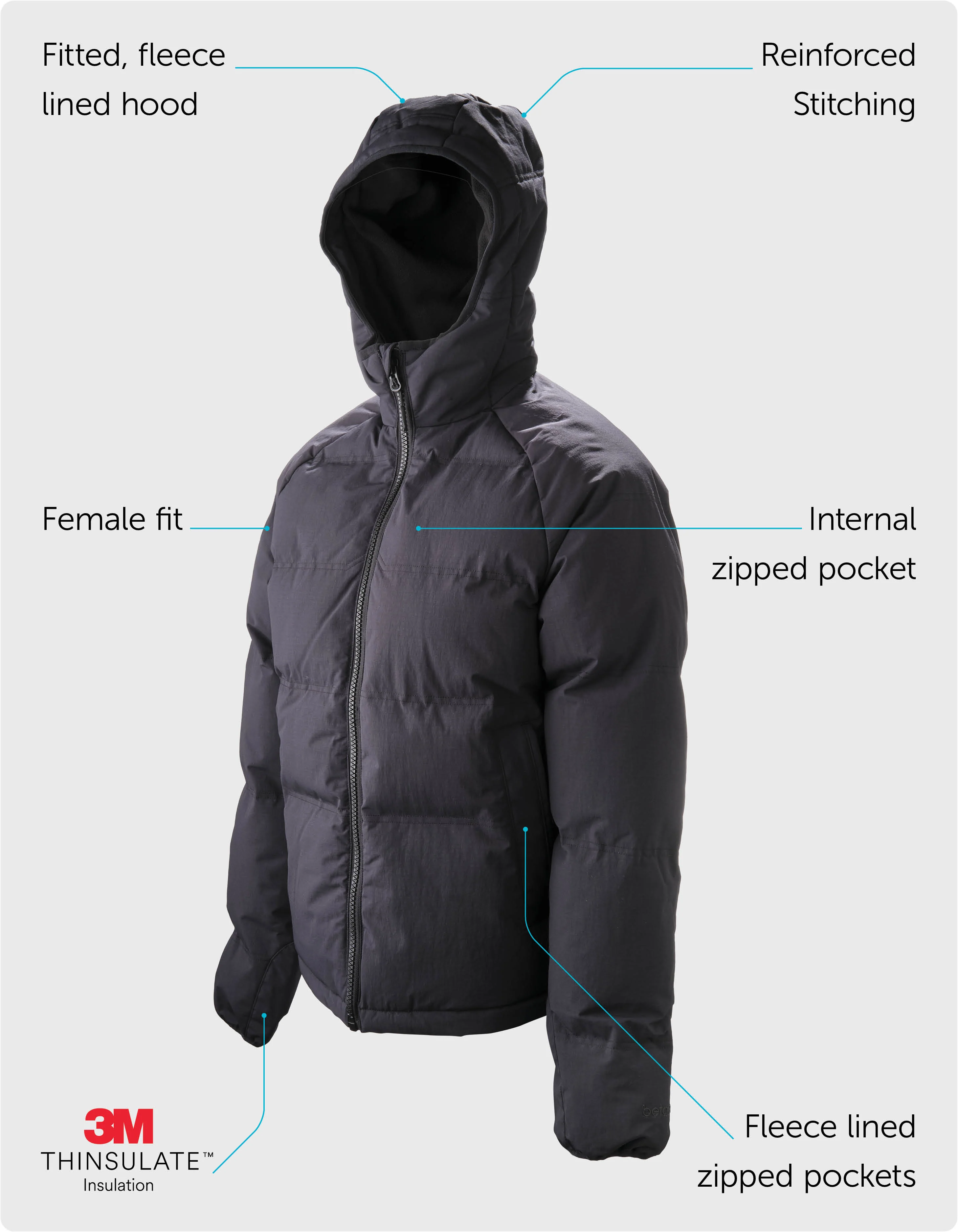 Rugged Womens Insulated Jacket - Image 4