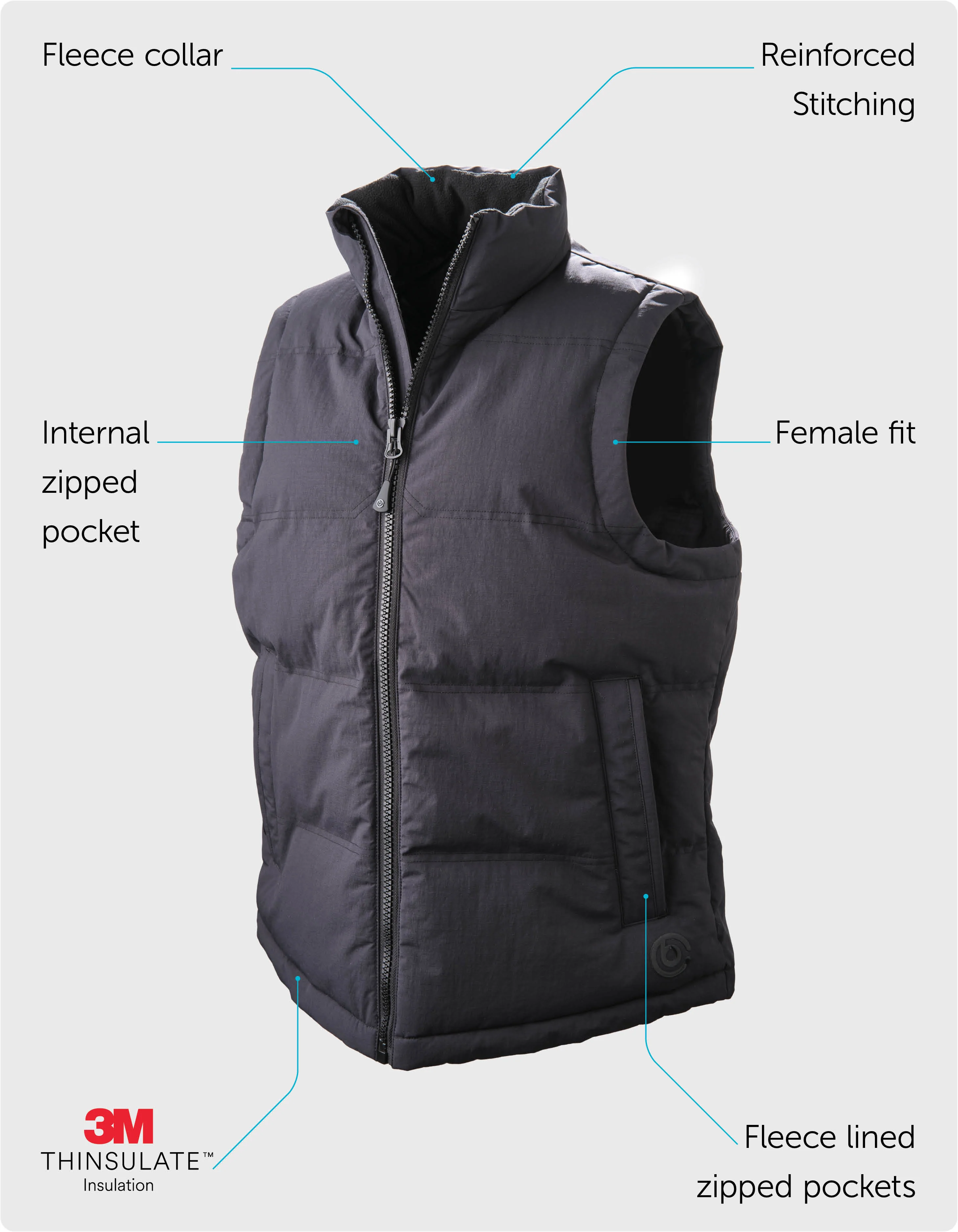 Rugged Womens Insulated Vest - Image 3