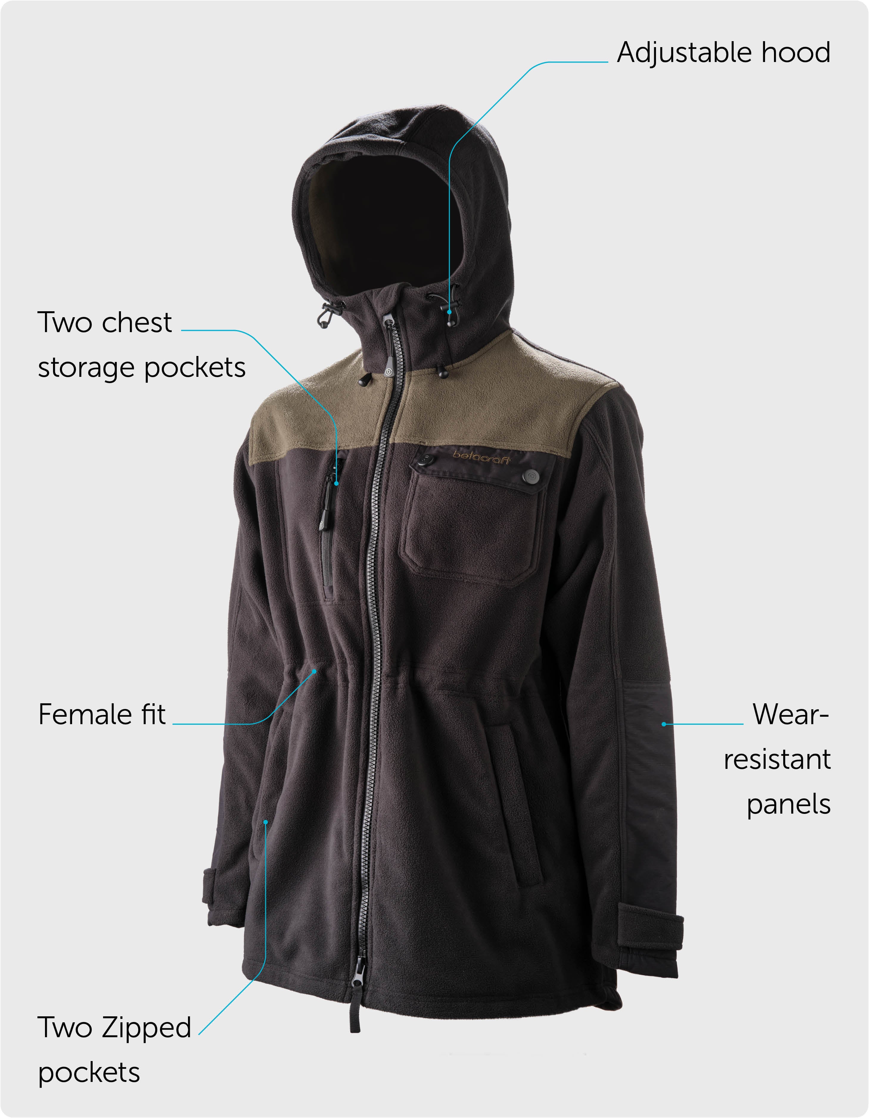 Zephyr Fleece Womens Jacket - Image 4